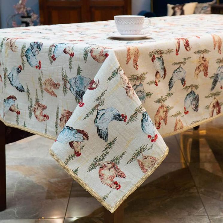 Коллекция столового текстиля из гобелена в стиле прованс «Птичий двор» Villa Grazia - фото