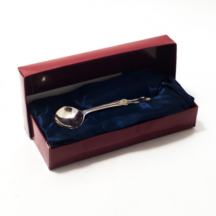 Изысканная соусная ложка с серебряным покрытием в подарочной коробке Royal Family - фото