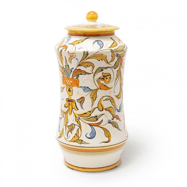 Емкость для сыпучих с крышкой, ваза из керамики Rinascimento L´Antica Deruta - фото