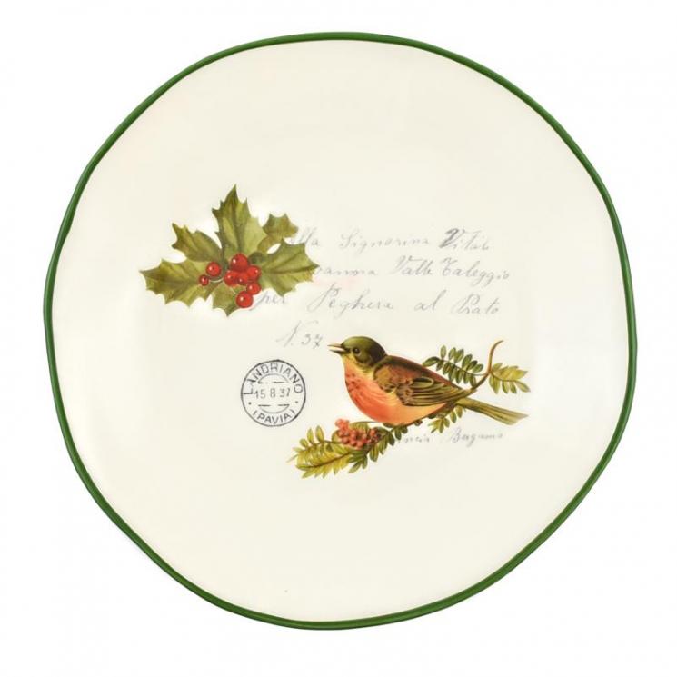 Обеденная тарелка из праздничной коллекции "Рождественская трель" Villa Grazia - фото