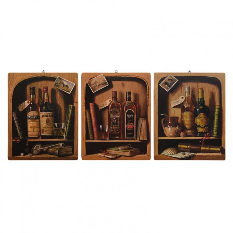 Набор 3-х репродукций картин Decor Toscana Виски 45×56 см - фото