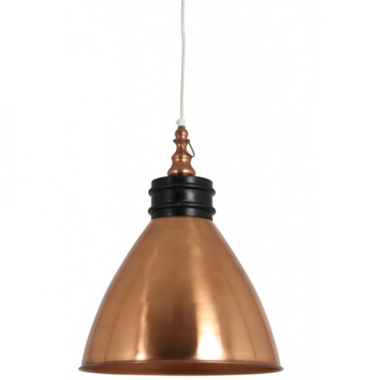 Подвесной светильник-колокол из никеля цвета розовое золото в стиле лофт Light and Living - фото