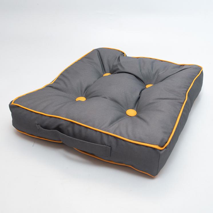 Подушка для стула Centrotex Shine серая/желтая - фото