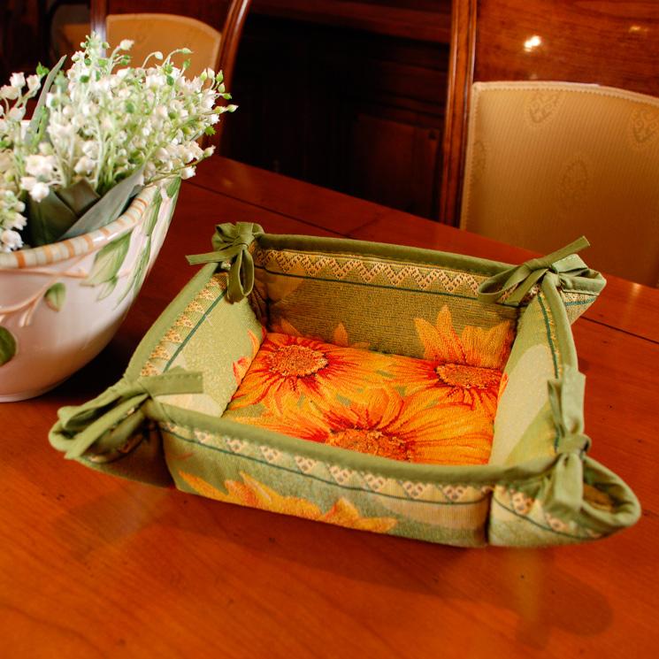 Гобеленовая корзинка для хлеба "Подсолнухи" Emily Home - фото