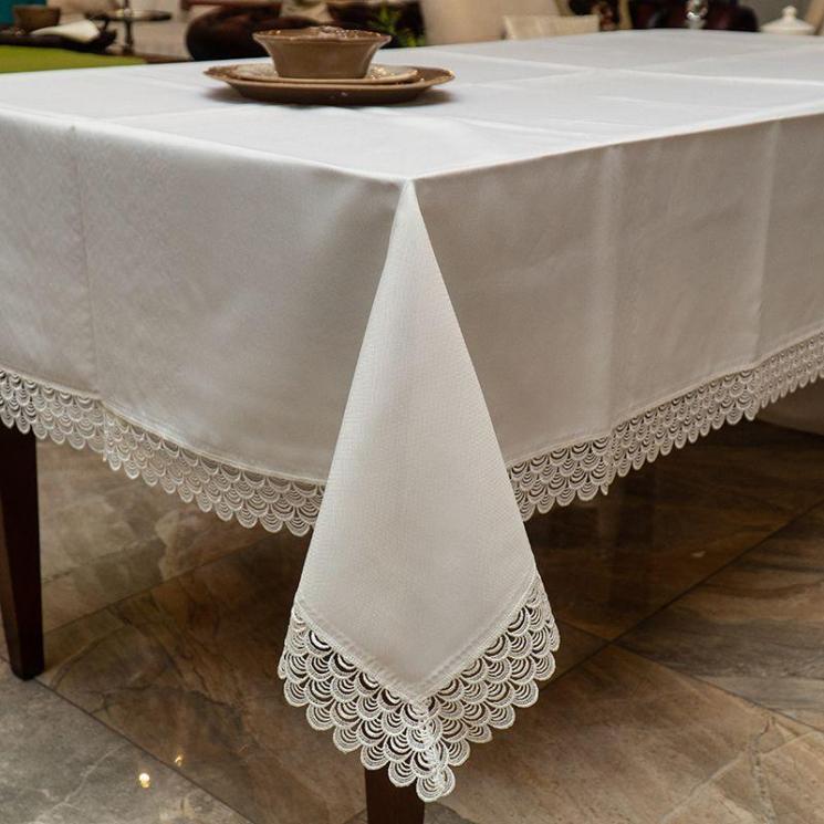 Коллекция белого текстиля с кружевной каймой Spitzenrand Villa Grazia - фото