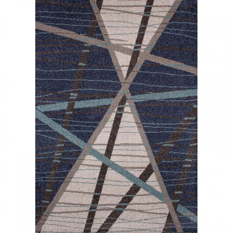 Ковер с абстрактным рисунком сине-бежевого цвета Spring SL Carpet - фото
