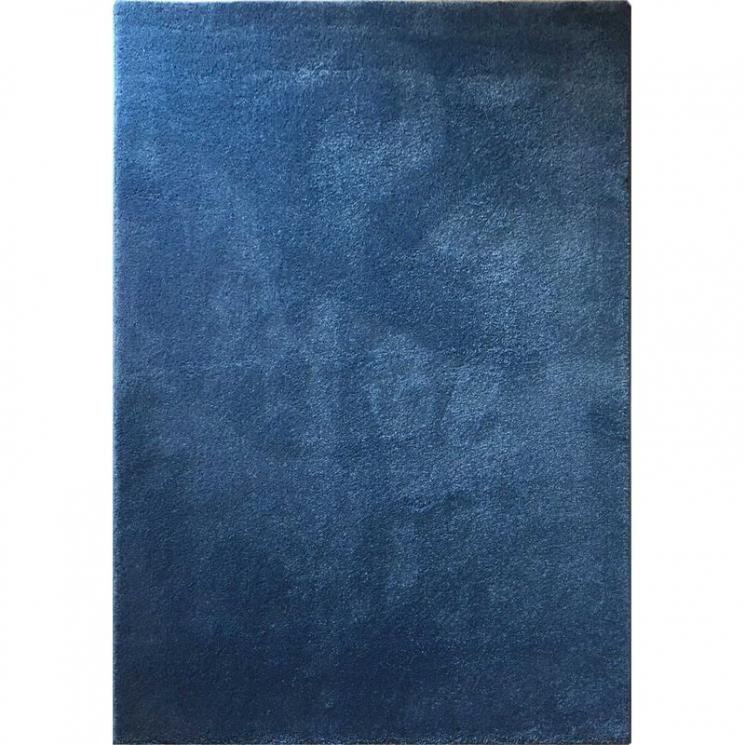 Мягкий длинноворсовый ковер синего цвета Sun SL Carpet - фото