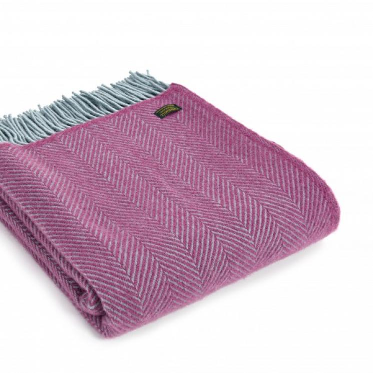 Плед фиолетовый Herringbone Tweedmill - фото
