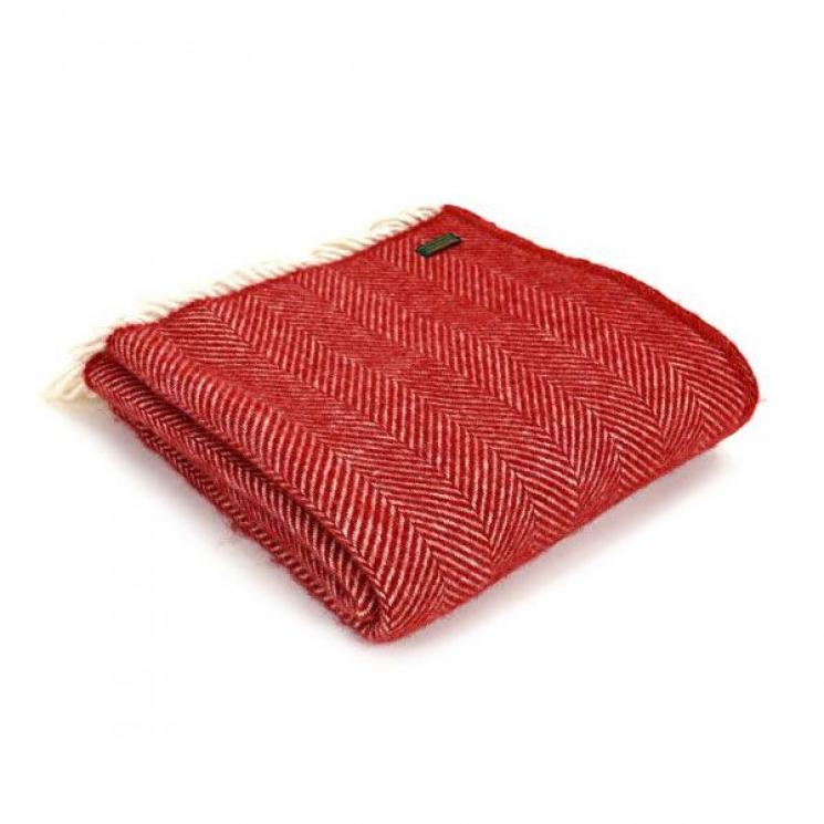 Плед Tweedmill Fishbone Red 150×183 см красный Tweedmill - фото