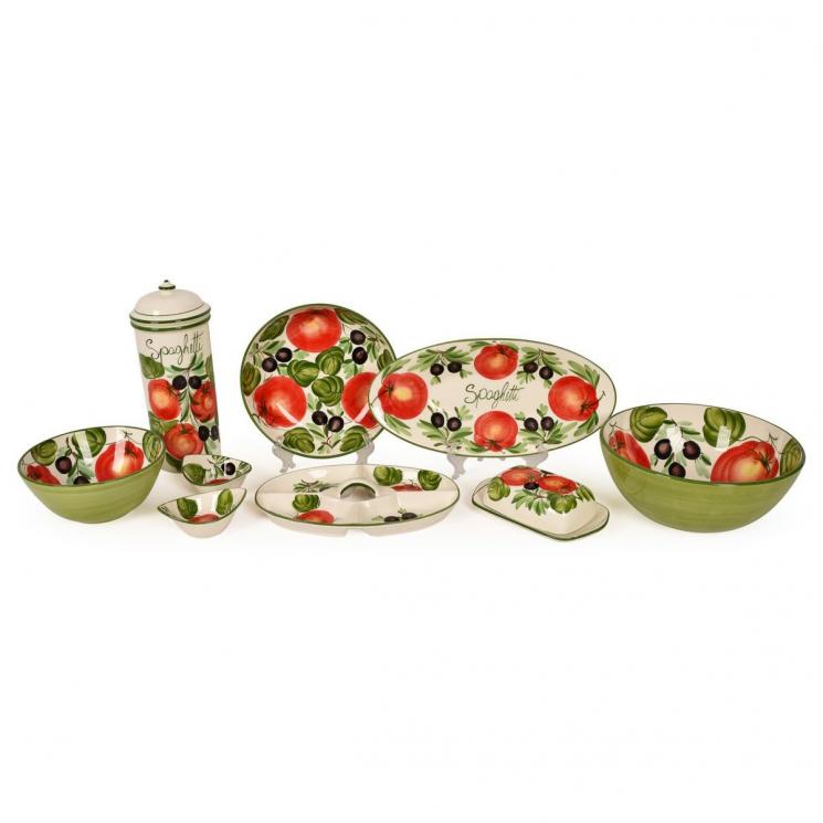 Коллекция керамической посуды ручной росписи "Томаты и оливки" Mastercraft - фото