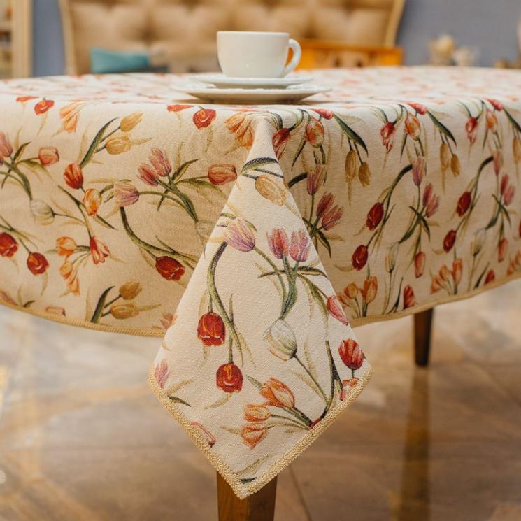 Коллекция столового текстиля из гобелена с цветочным рисунком «Тюльпановый каприз» Villa Grazia - фото