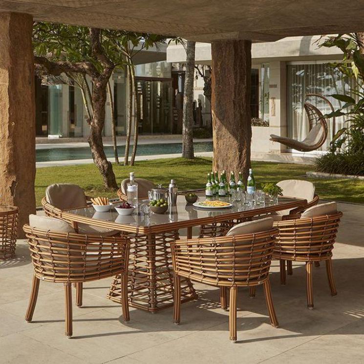 Комплект мебели для обеденной зоны в саду или на террасе Villa Natural Mushroom - фото