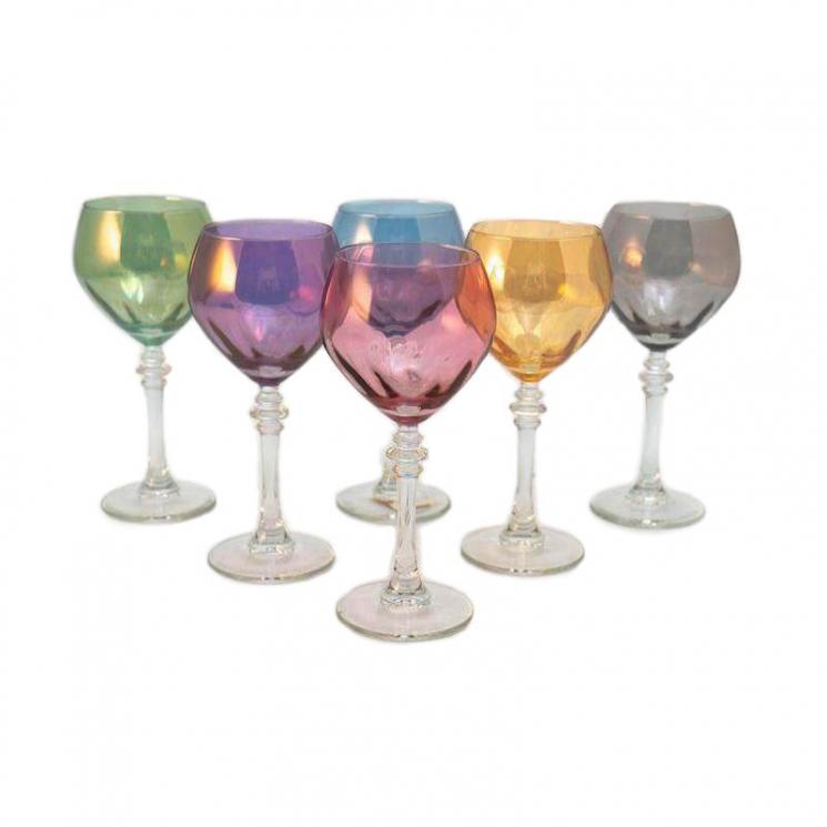 Набор разноцветных бокалов Villa Grazia для вина, 6 шт - фото