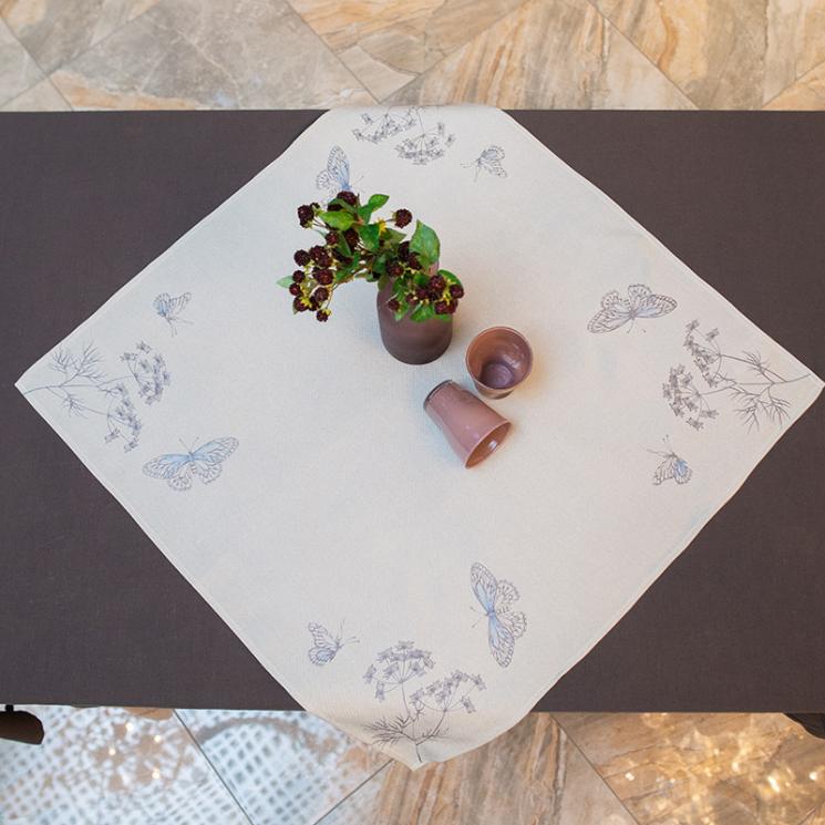Коллекция столового текстиля с вышивкой «Нежные бабочки» Villa Grazia - фото