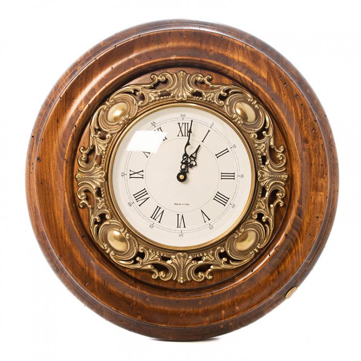Часы настенные из антикварного дерева в старинном стиле Capanni - фото