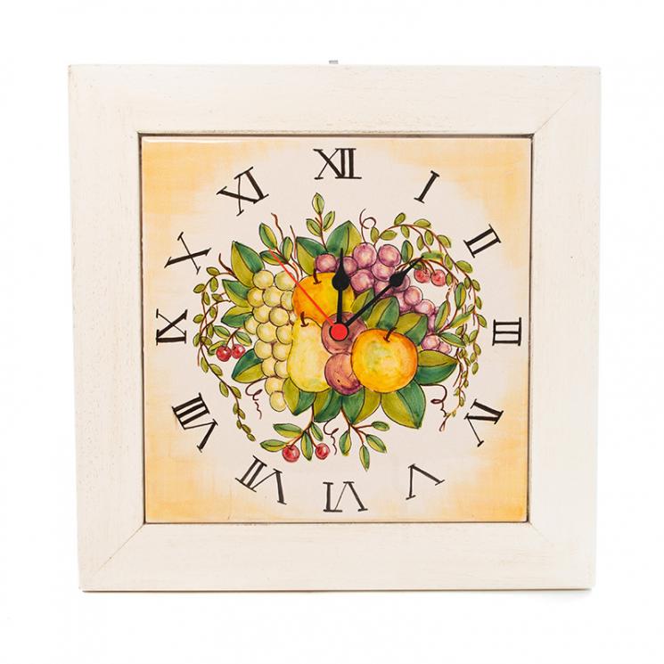 Настенные часы с керамическим циферблатом в деревянной раме L´Antica Deruta - фото