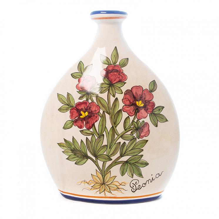 Оригинальная ваза Peonia из коллекции декоративной керамики «Ботаника» L´Antica Deruta - фото