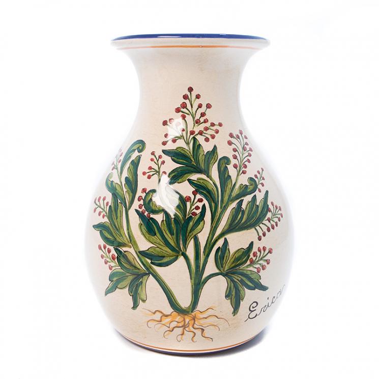 Керамическая ваза с изображением вереска из коллекции декора «Ботаника» L´Antica Deruta - фото