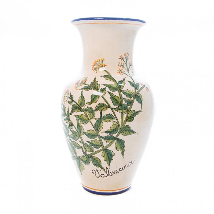 Ваза классической формы Valeriana из коллекции керамики «Ботаника» L´Antica Deruta - фото