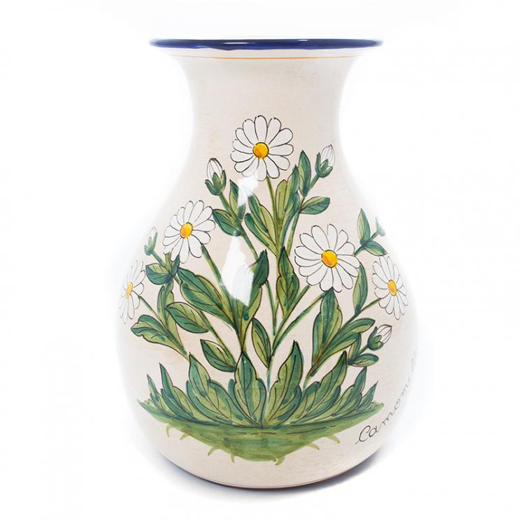 Небольшая ваза с растительным рисунком Camomilla из коллекции «Ботаника» L´Antica Deruta - фото