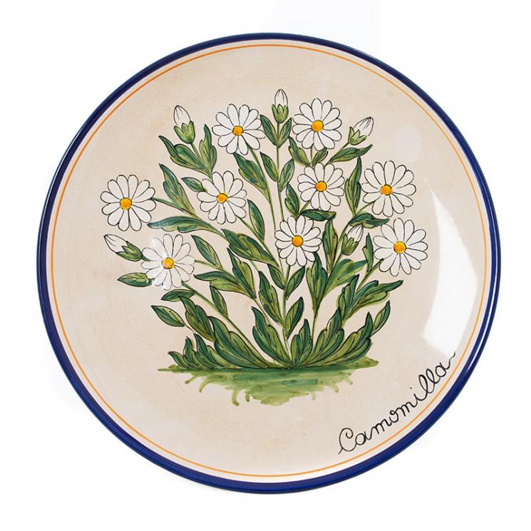 Декоративная тарелка Camomilla из коллекции керамического декора «Ботаника» L´Antica Deruta - фото