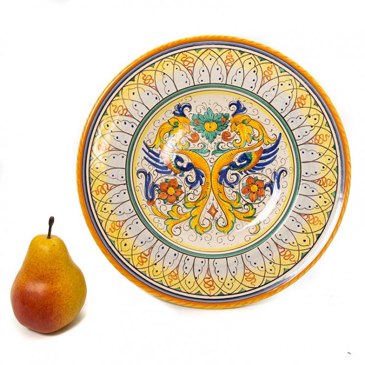 Настенная тарелка из коллекции художественной керамики Raffaellesco L´Antica Deruta - фото