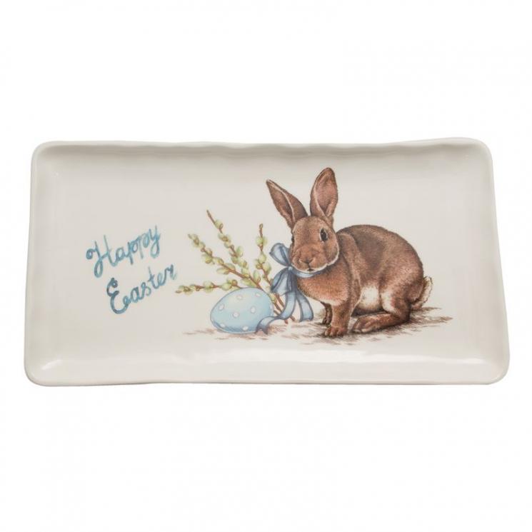 Керамическое блюдо для праздничной сервировки «Пасхальный кролик» Ceramica Cuore - фото