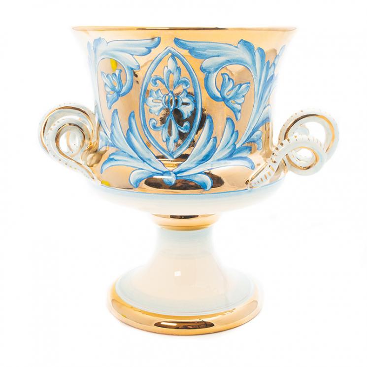 Керамическая ваза ручной работы в античном стиле Oro Antico L´Antica Deruta - фото