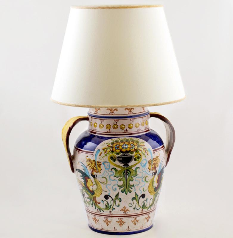 Лампа настольная керамическая ручной росписи