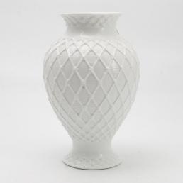 Ваза из керамики с объемным декором Trame in bianco