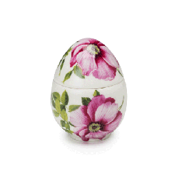 Керамическое яйцо-шкатулка с красочным рисунком "Цветы"