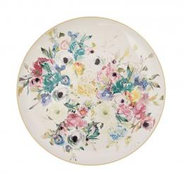 Блюдо круглое из керамики с цветочным рисунком Paradise