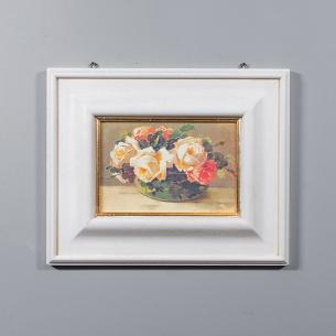 Репродукция картины Decor Toscana Розы в металлической вазе 53×43 см