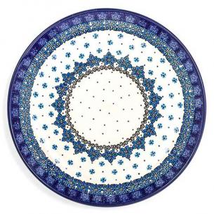 Тарелка десертная с цветочным орнаментом "Васильки"