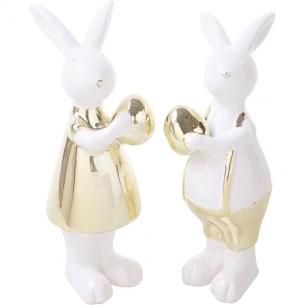 Статуэтки пара кроликов Golden shine
