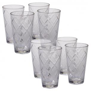 Набор из 4-х прозрачных стаканов из акрила "Алмазные грани"