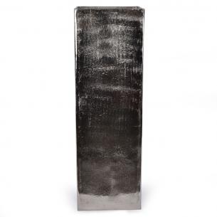 Высокая ваза-колонна из алюминия серебристого цвета Gros