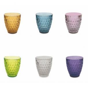 Набор стаканов для воды Villa d'Este Imperial разноцветные 6 шт.