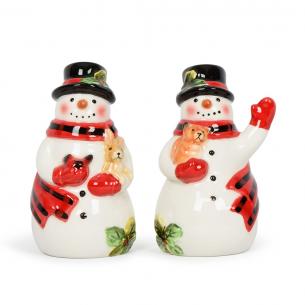 Набор емкостей для соли и перца "Рождество со снеговиком"