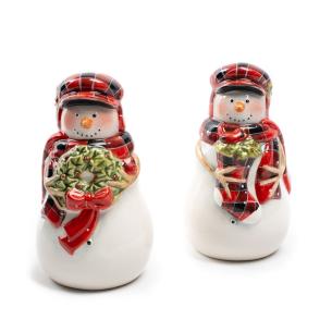 Емкости для соли и перца в виде снеговиков "Рождественская хижина"