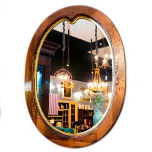 Зеркало коричневое деревянное Capanni