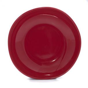 Тарелка для супа Comtesse Milano Ritmo красная 21 см