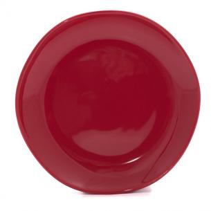 Тарелка десертная красная Ritmo