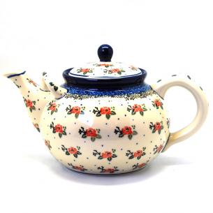 Чайничек с рисунком из цветов "Чайная роза"