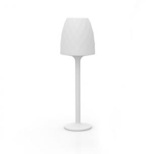 Высокий белый LED-светильник для сада и террасы Vases
