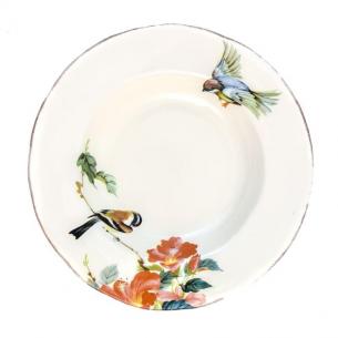 Тарелка суповая керамическая с красочным рисунком "Весна"