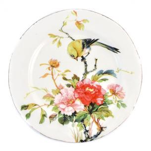 Большая тарелка из яркой керамики ручной работы "Весна"