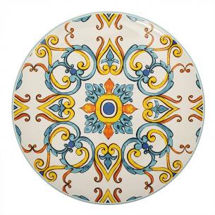 Блюдо круглое из высокопрочной керамики с узором Medicea