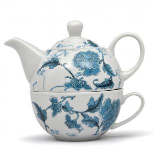 Чайный набор из чашки и заварника "Лазурный дракон"