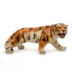 Декоративная статуэтка в виде рычащего тигра